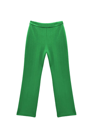 The Paley Pant - Kelly Green Cable-knit