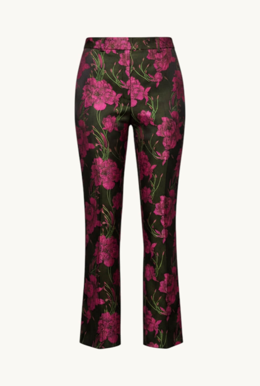 The Paley Pant - Magenta Floral Jacquard