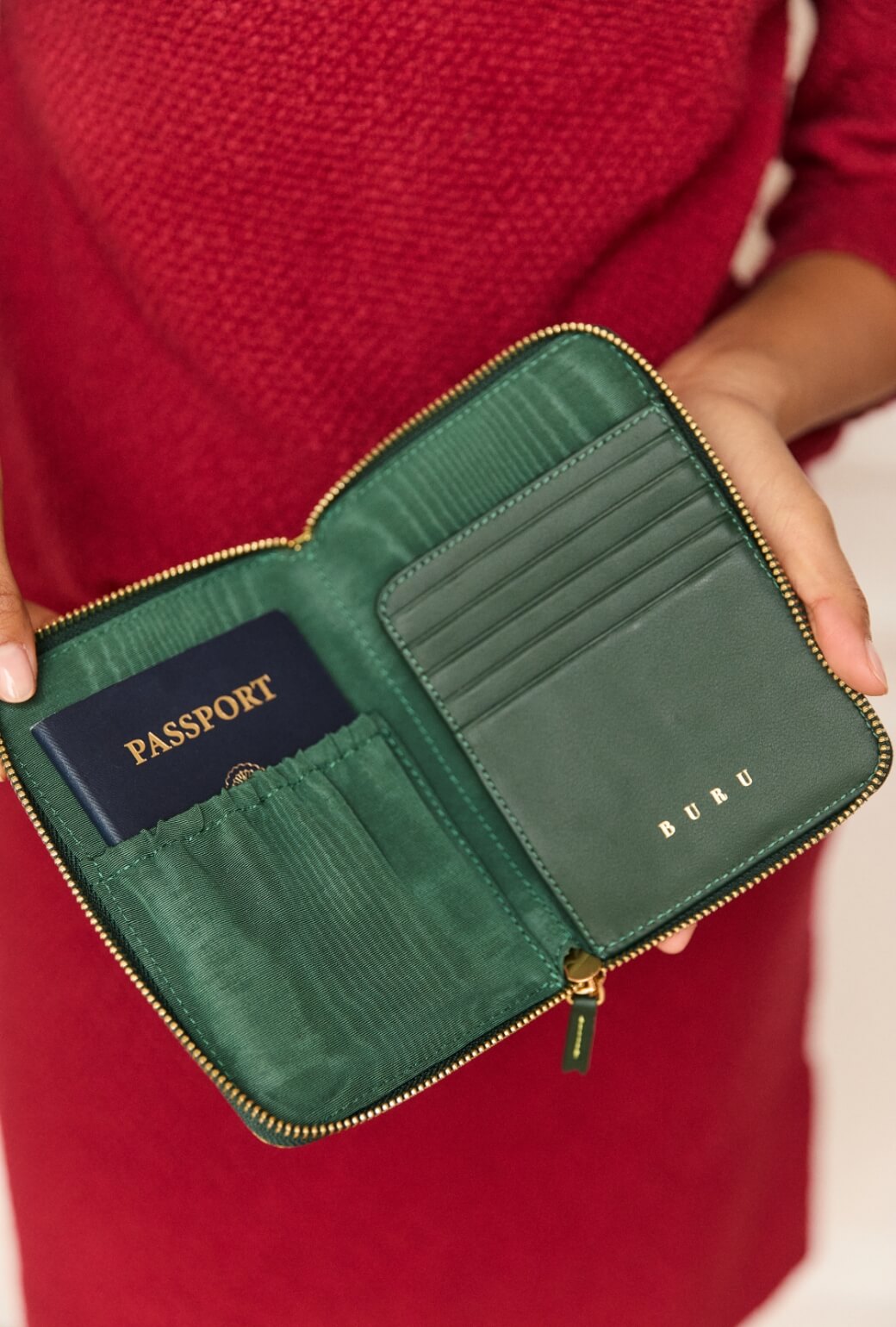 The Party of Five Travel Wallet - Rouge