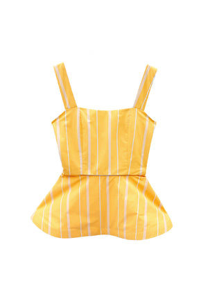 The Peplum Bustier -Clementine Stripe