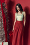 The Marilyn Skirt Maxi - Red Taffeta