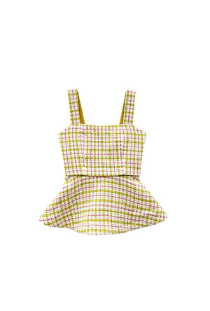 Buru x Old Soul Etiquette The Peplum Bustier - Spring Tweed