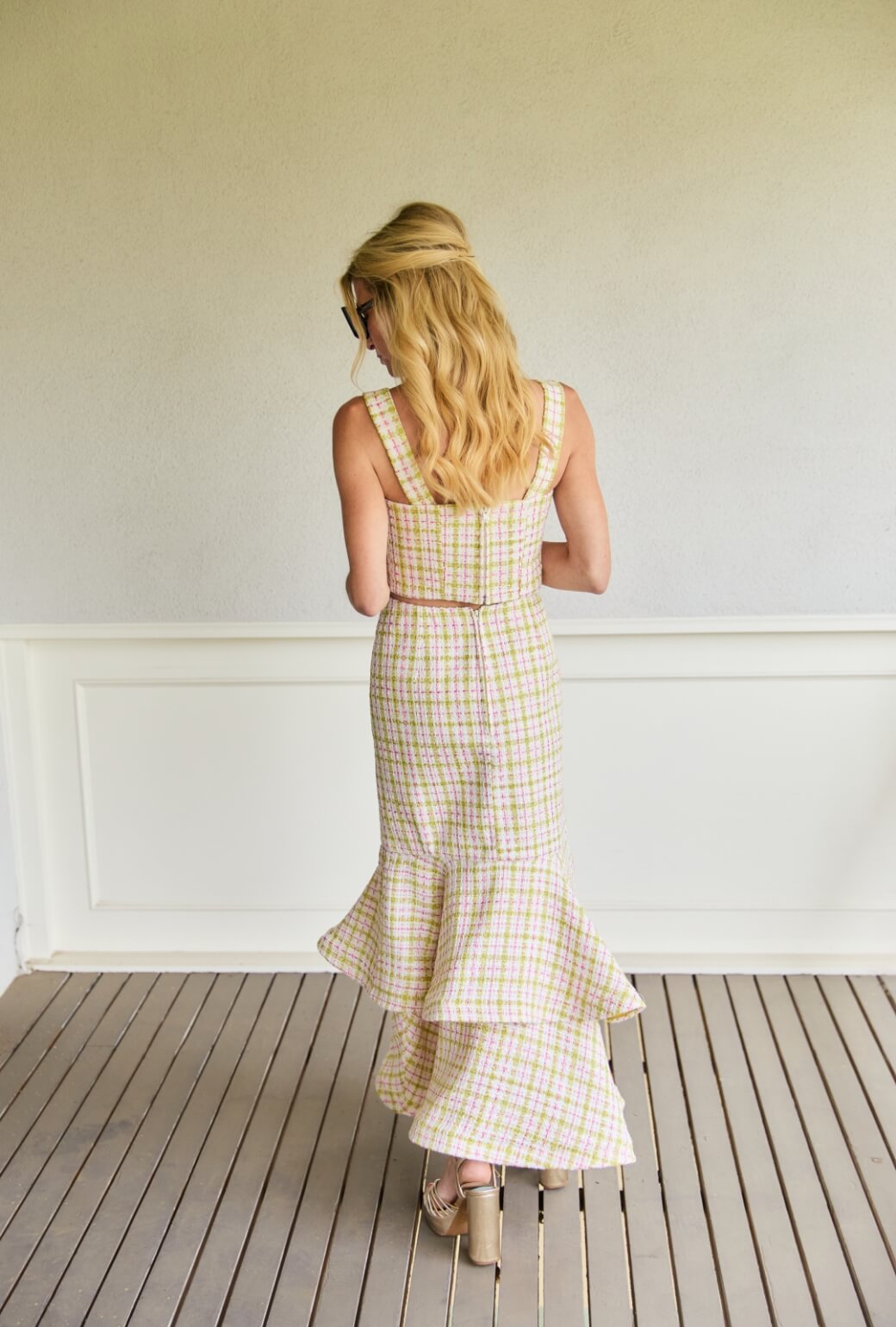 Buru x Old Soul Etiquette The Peplum Bustier - Spring Tweed