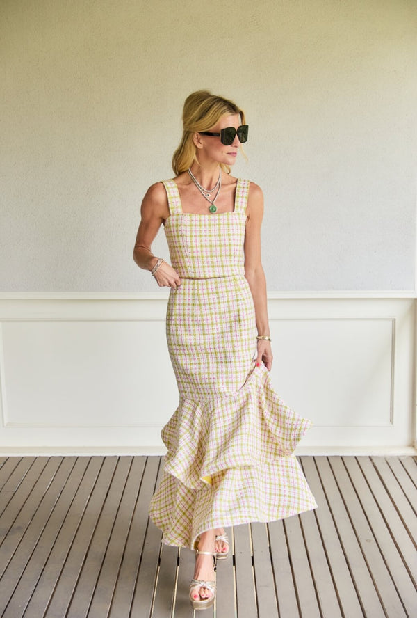 The Peplum Bustier - Spring Tweed