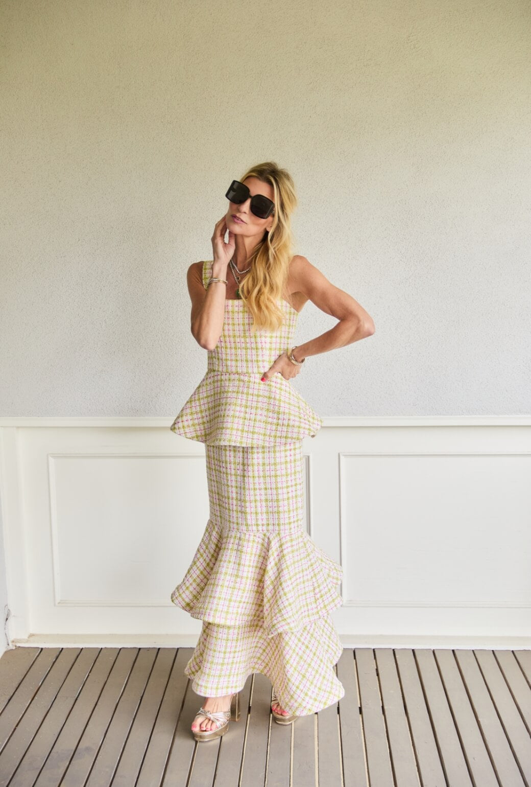 Buru x Old Soul Etiquette The Peplum Bustier - Spring Tweed