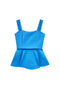The Peplum Bustier -Stretch Blue