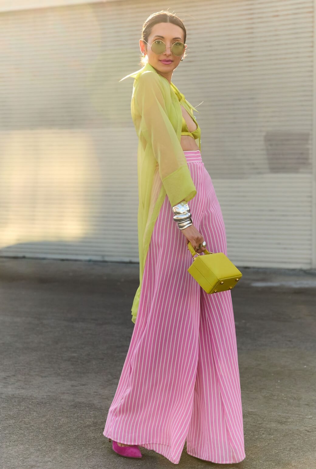 Buru x India The Picadilly Pant - Pink Pinstripe