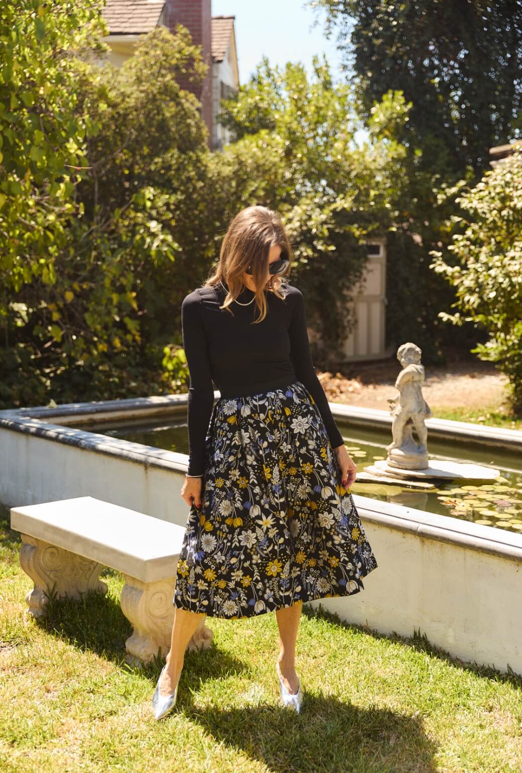 The Reed Skirt - Bouquet Brocade