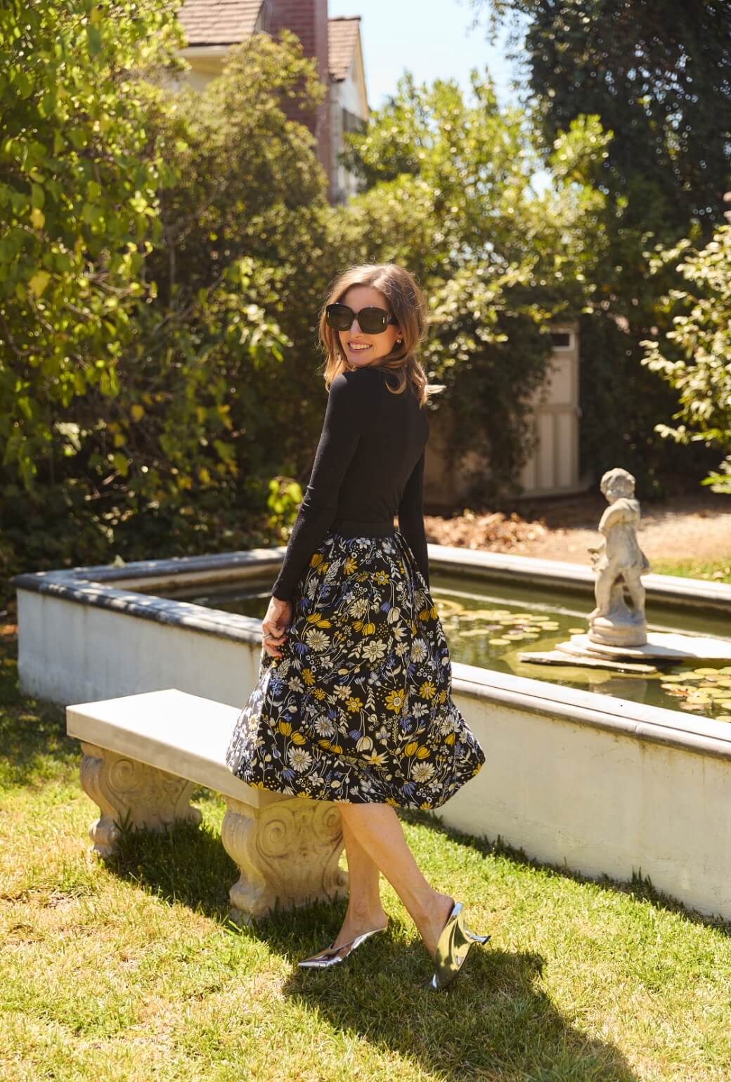 The Reed Skirt - Bouquet Brocade