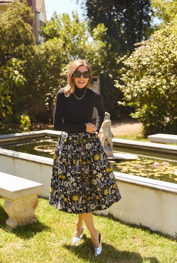 The Reed Skirt - Bouquet Brocade