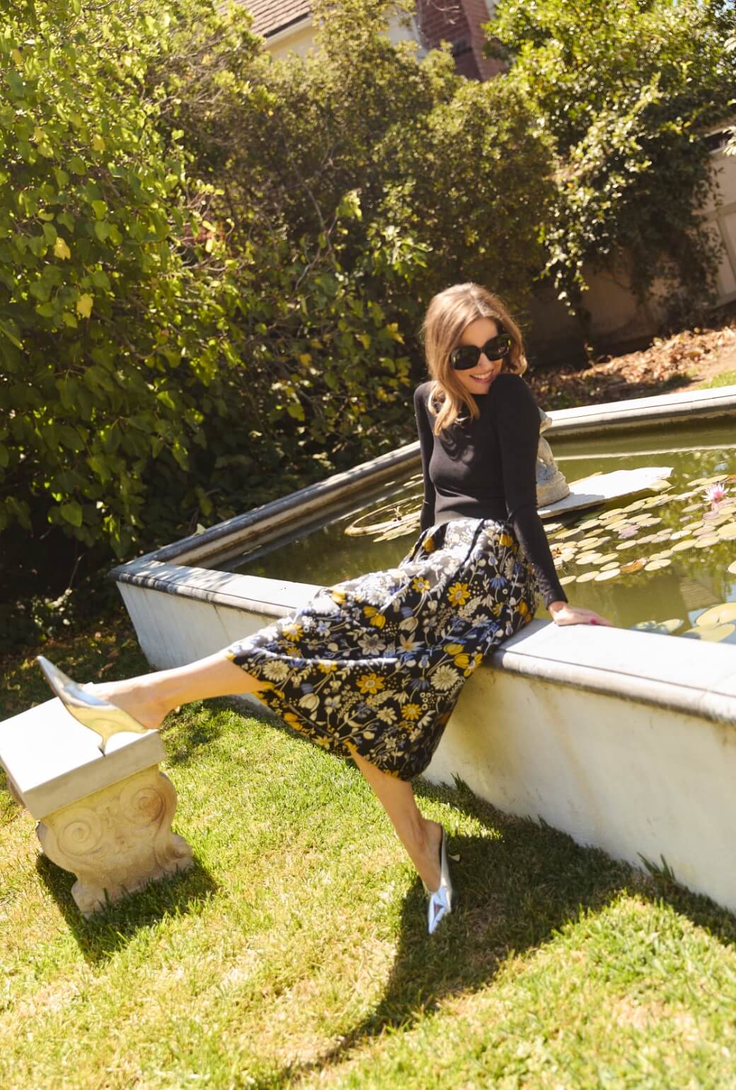 The Reed Skirt - Bouquet Brocade