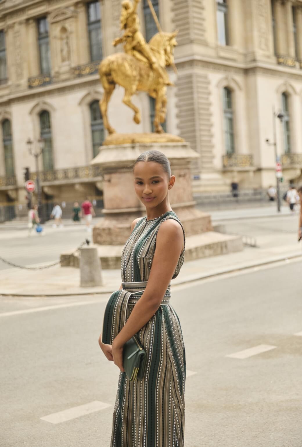 The Royale Jumpsuit - Green Embroidered Silk