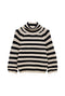 The Schafer Stripe Sweater - Black & Ivory Stripe