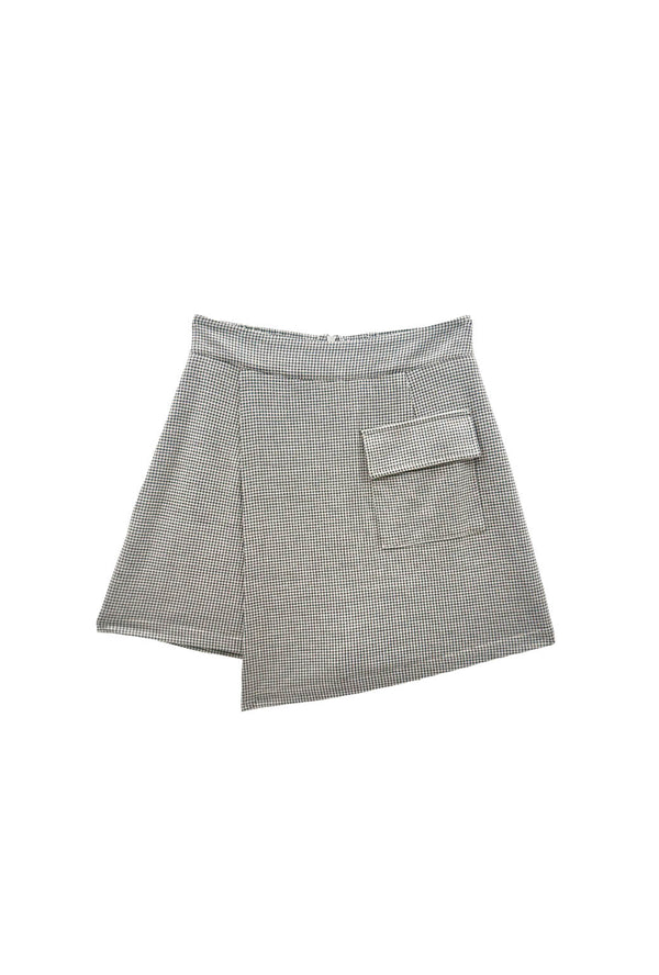The Serena Skort - Black Gingham Knit