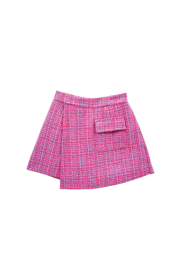 The Serena Skort - Pink Tweed