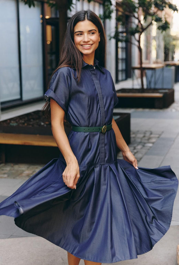 The Signature Reversible Belt - Deep Green & Chartreuse