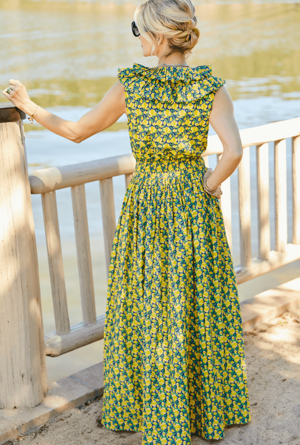 The Sleeveless Blanche Dress - Yellow Tulip