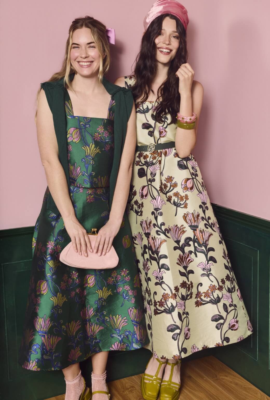 The Laura Skirt - Emerald Vines