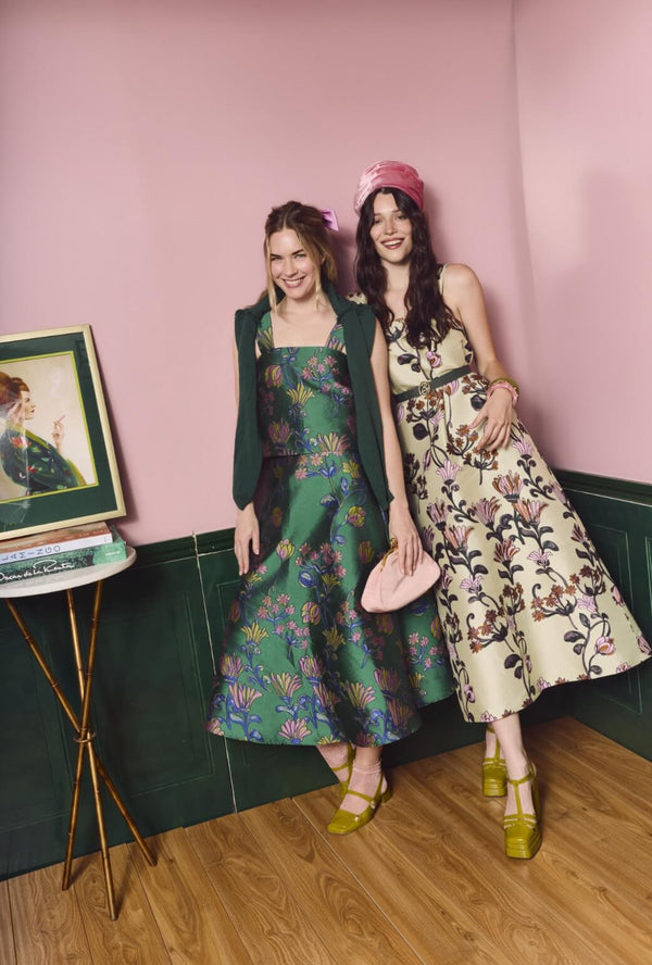 The Laura Skirt - Emerald Vines