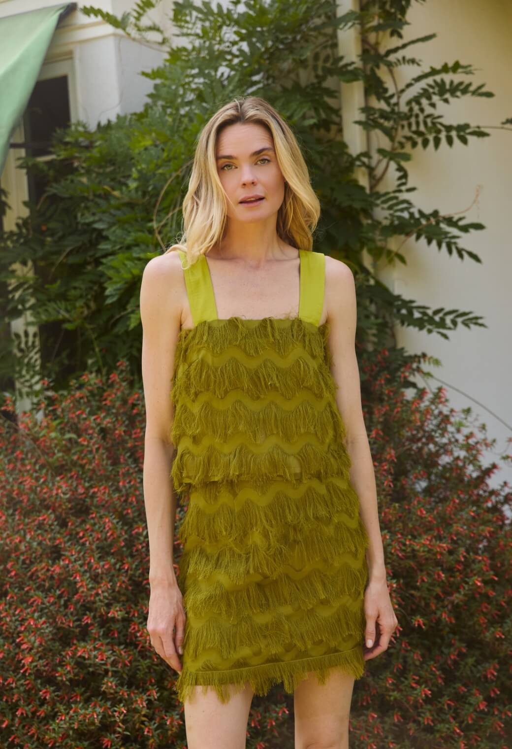 The Slim Top - Moss Fringe