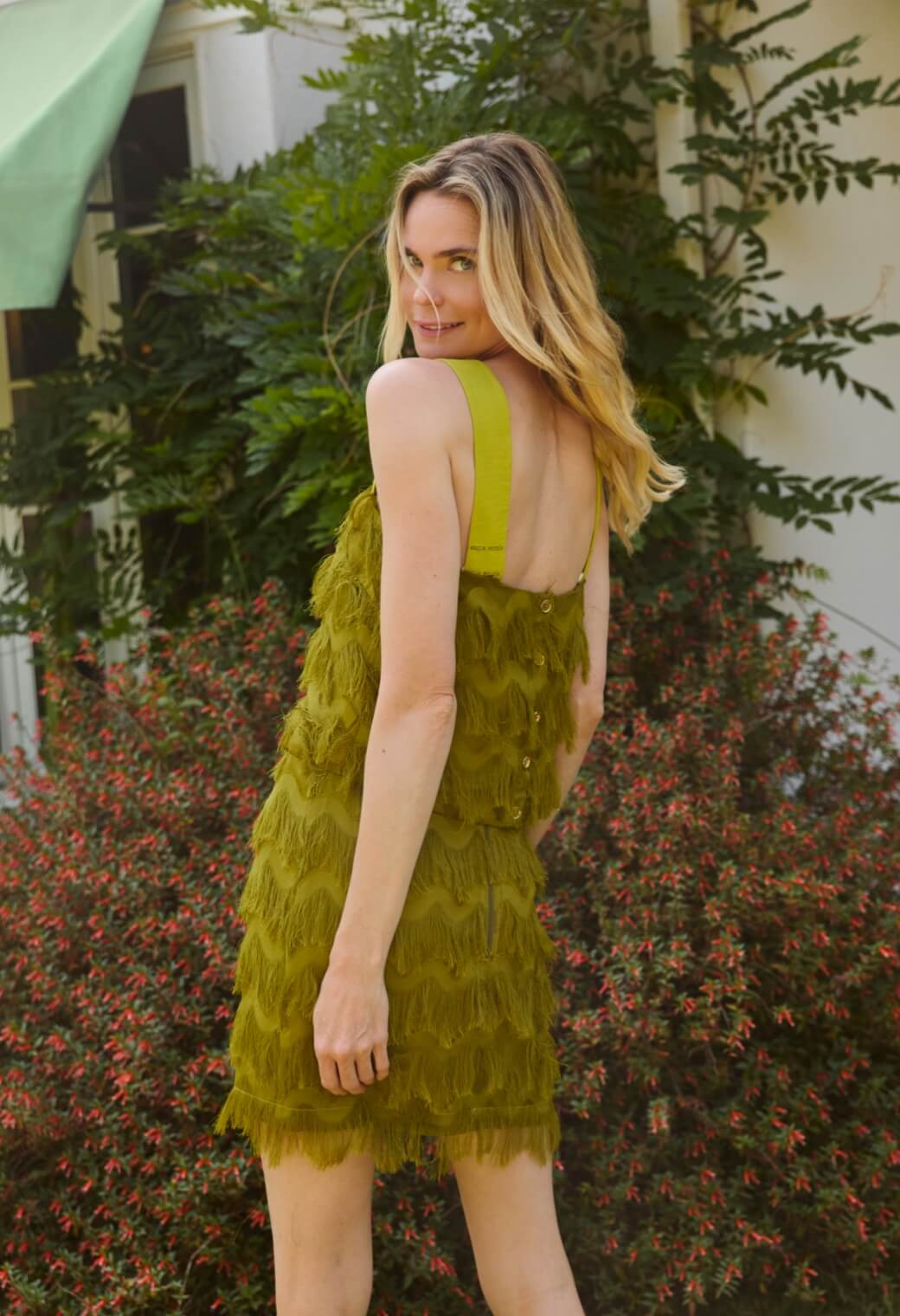 The Slim Top - Moss Fringe