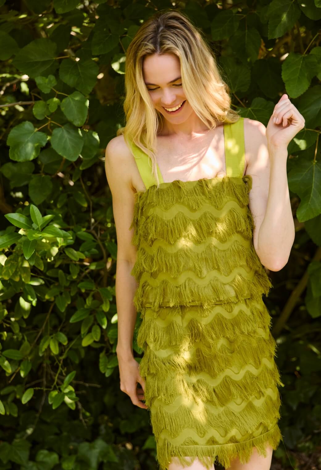 The Slim Top - Moss Fringe