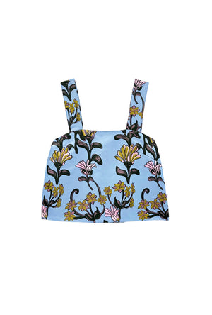 The Pillar Top - Powder Blue Vines
