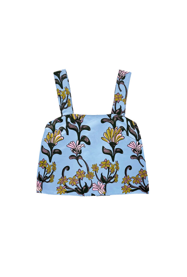 The Pillar Top - Powder Blue Vines