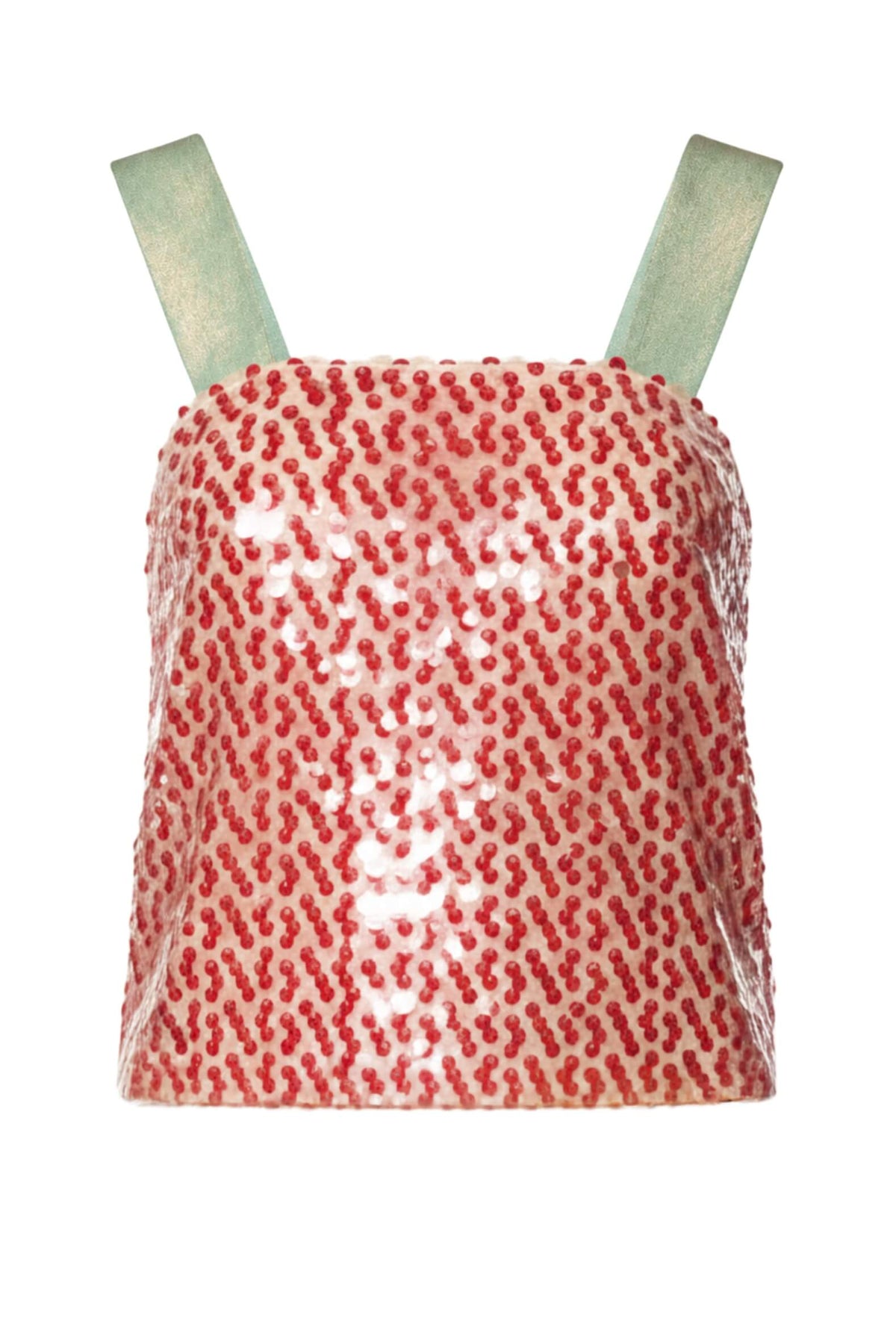 The Slim Top - Red Sequin