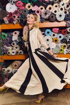 Buru x India The Sloane Square Skirt - Black and Ivory