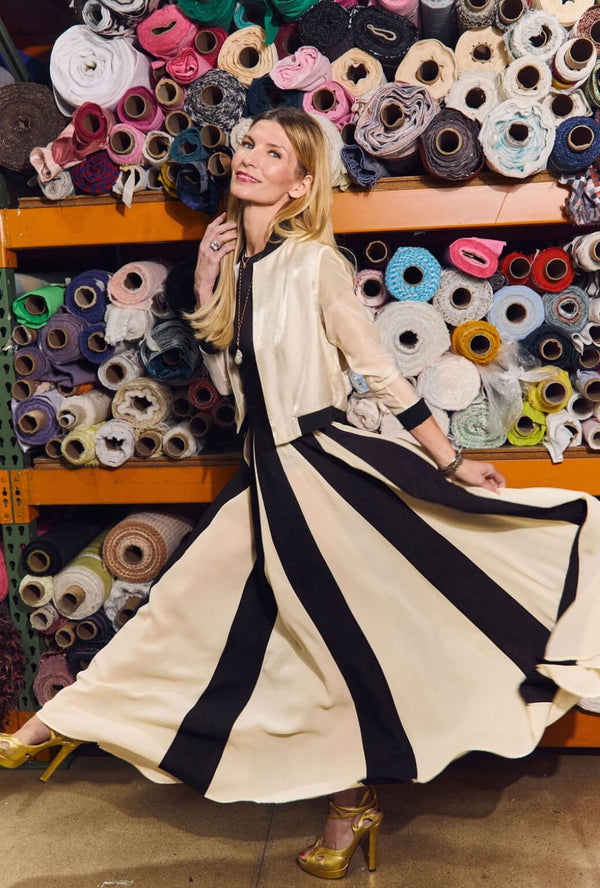 Buru x India The Sloane Square Skirt - Black and Ivory