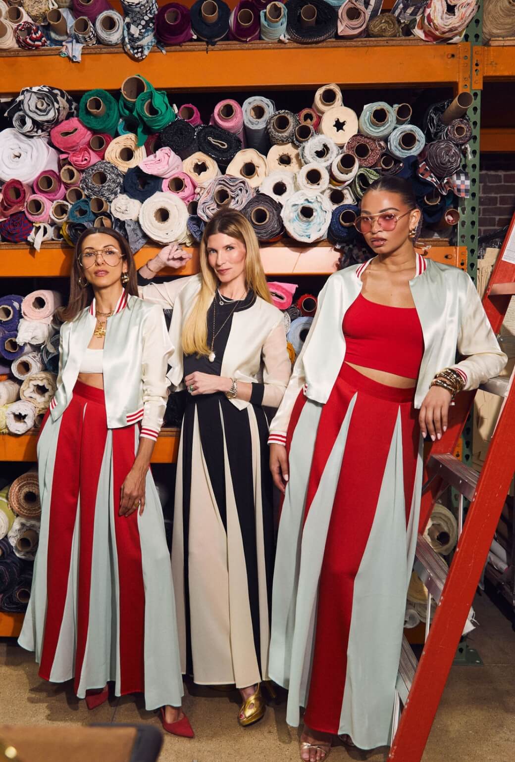 Buru x India The Sloane Square Skirt - Robin's Egg Blue and Red