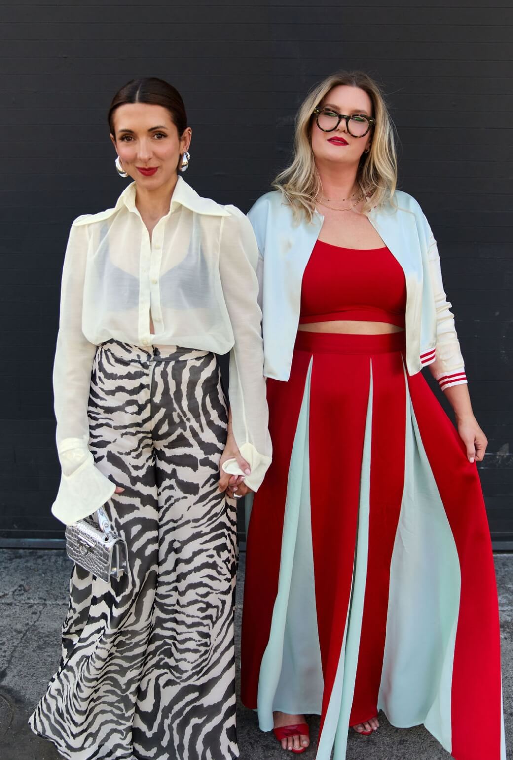 Buru x India The Sloane Square Skirt - Robin's Egg Blue and Red