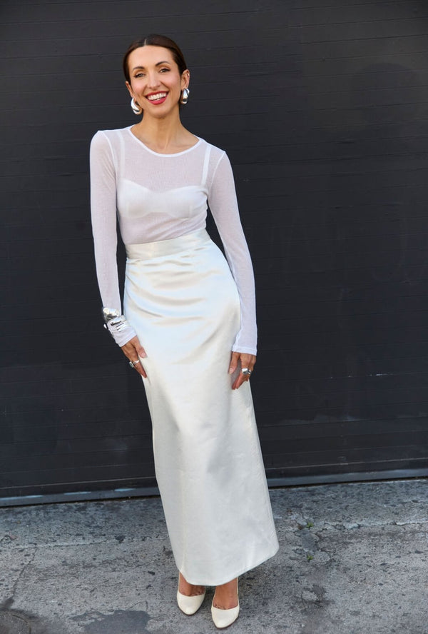 Buru x India The South Ken Skirt - Ivory