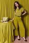The Spencer Pant - Chartreuse Velvet
