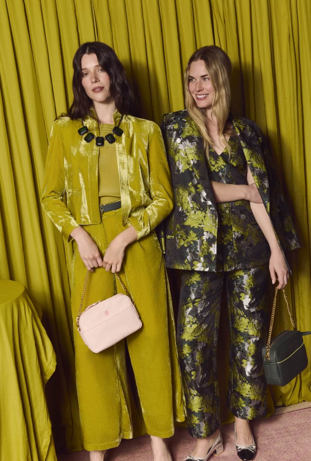 The Spencer Pant - Chartreuse Velvet