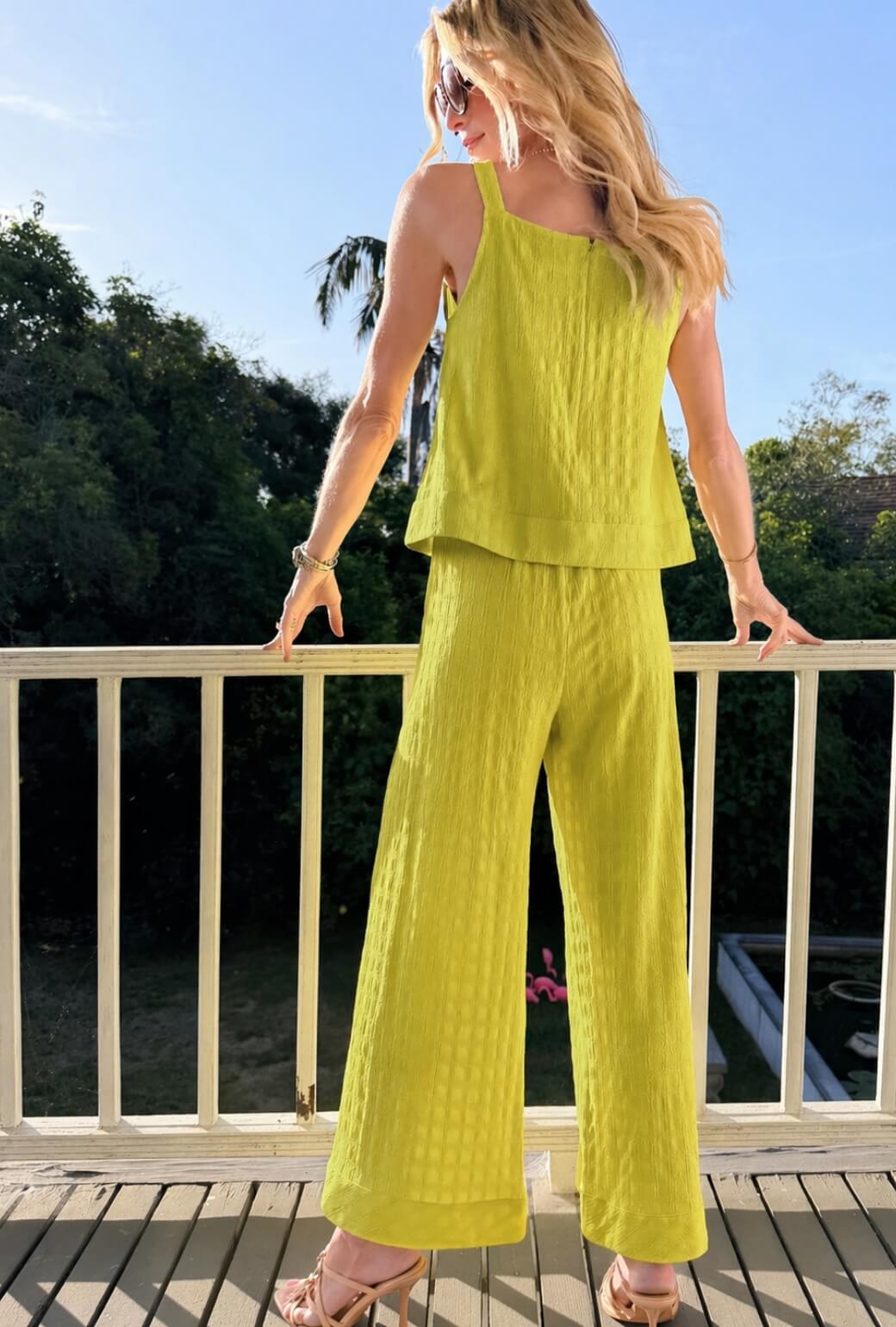 The Stokes Swing Top - Courtside Yellow Knit