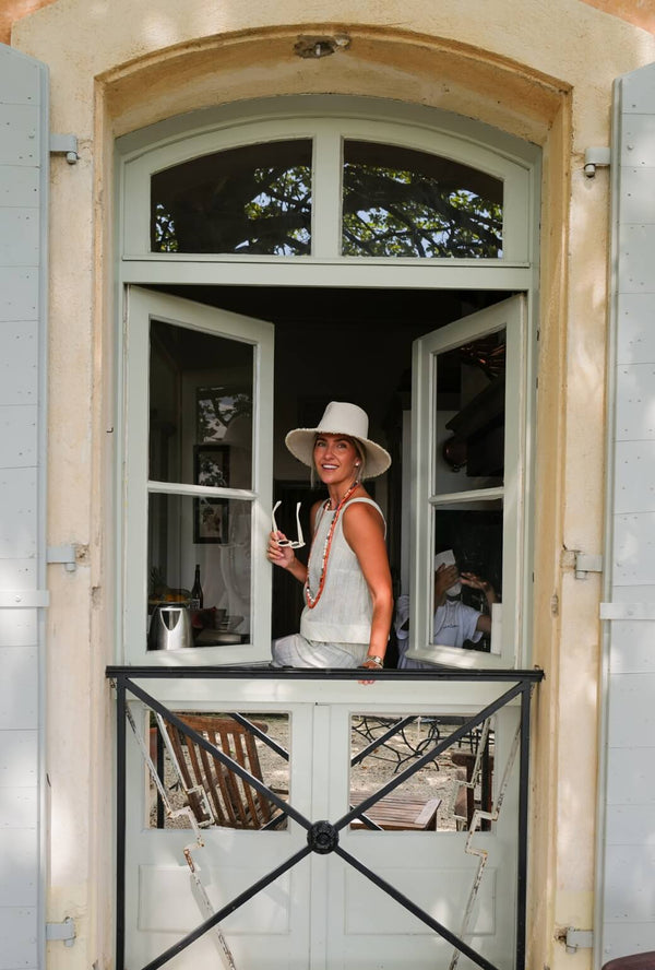 The Stokes Swing Top - Green Linen Stripe