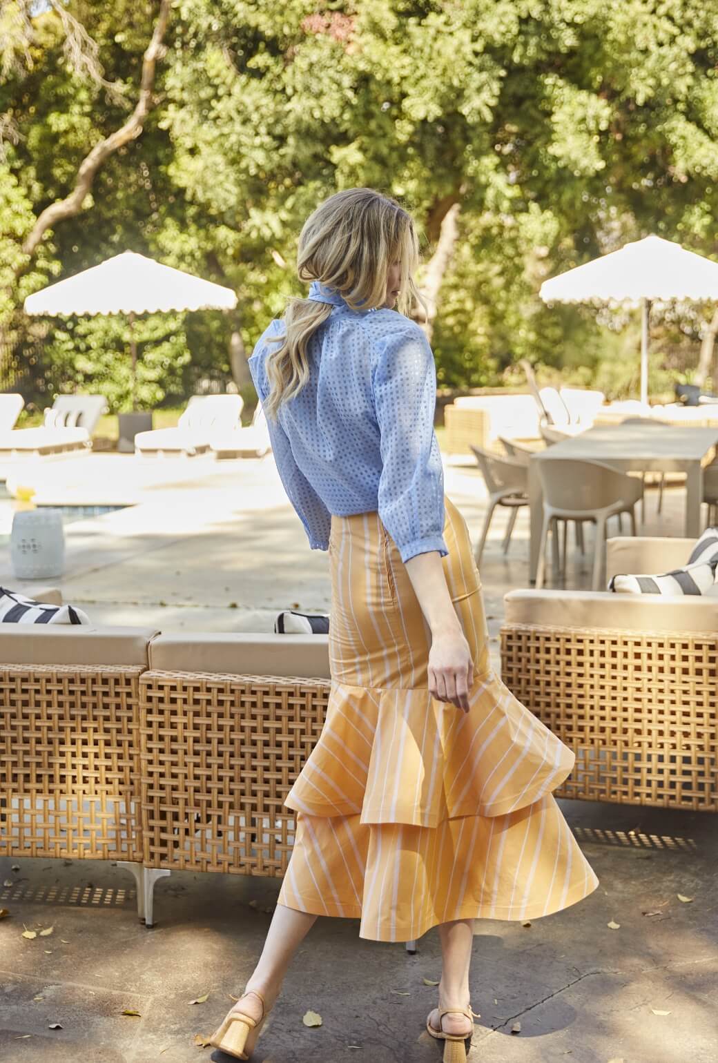 The Trumpet Teagan - Clementine Stripe