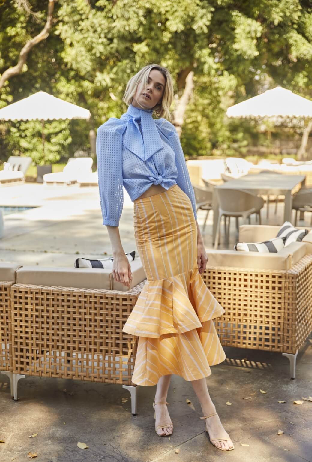 The Trumpet Teagan - Clementine Stripe