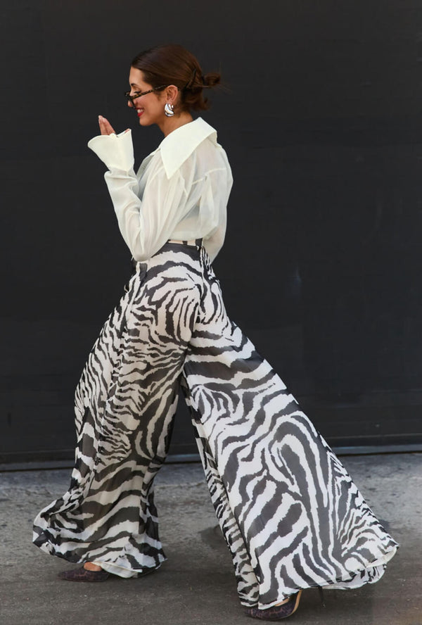 Buru x India The Wendy Darling Wide Leg - Zebra