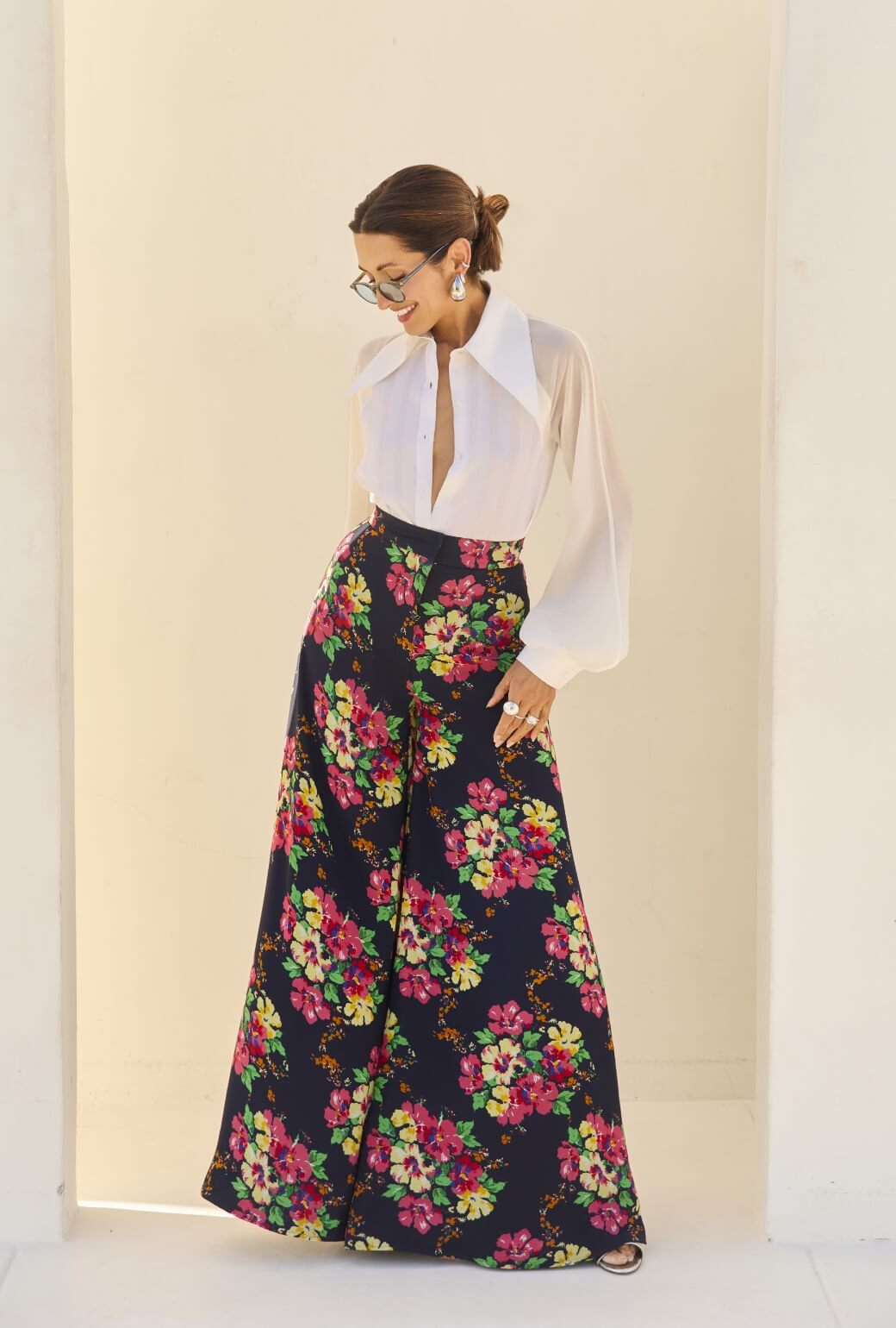 Buru x India 2.0 The Wendy Darling Wide Leg - Midnight Bouquet