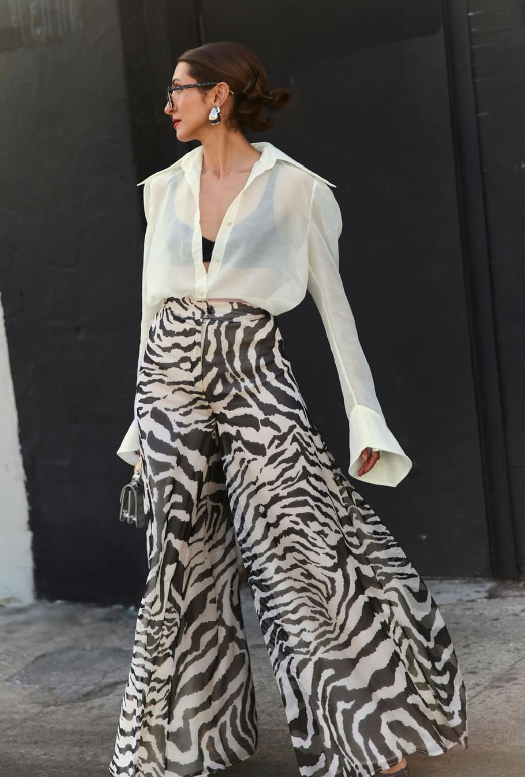 Buru x India The Wendy Darling Wide Leg - Zebra