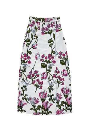 The Whitney Wrap Skirt - Pewter Vines