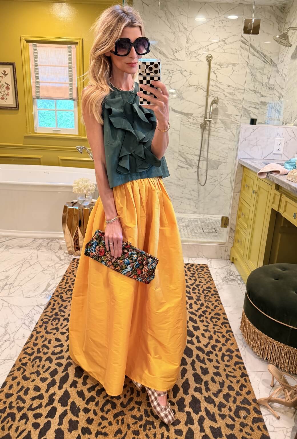 The Marilyn Skirt Maxi - Marigold Taffeta – BURU
