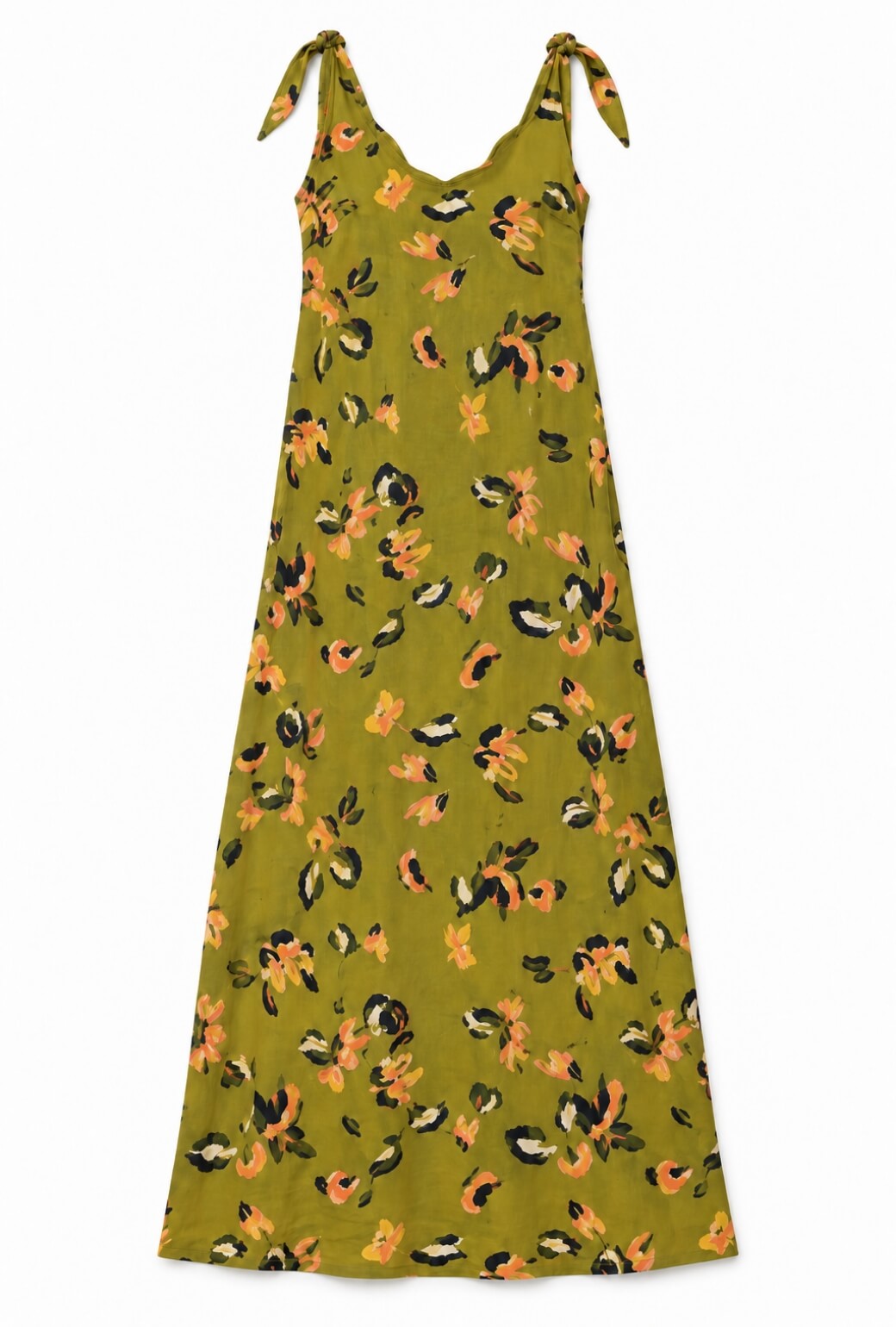 Tie Tank Dress - Antique Gold Floral