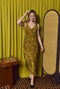 Tie Tank Dress - Antique Gold Floral