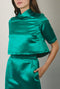 Twiggy Top - Green Satin