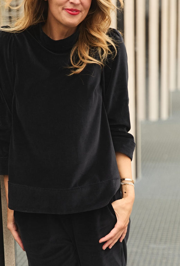 Buru x Anna Kloots Twiggy Tunic - Black Velour