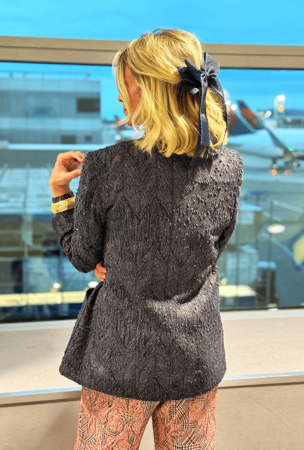Walking Blazer - Navy Twinkle Tweed